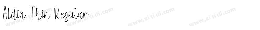 Aldin Thin Regular字体转换
